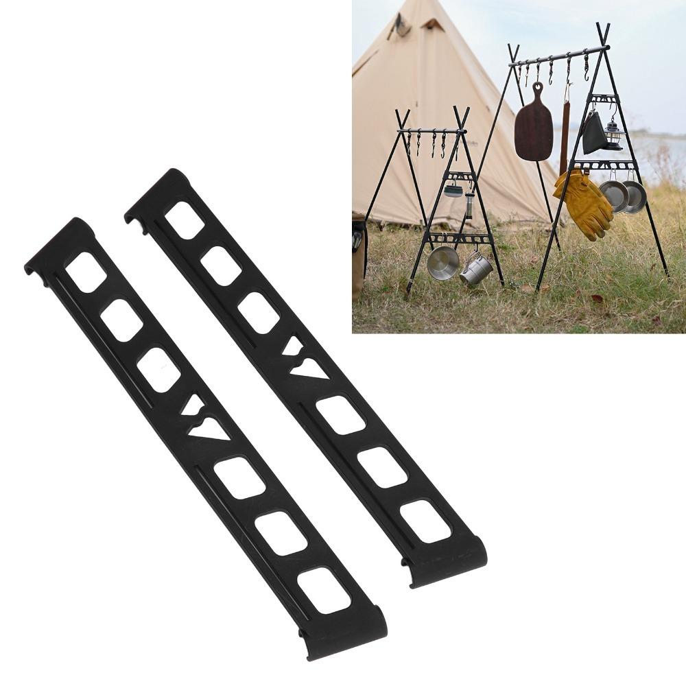 2PCS Black Shelf Side Buckles Lightweight Triangle Rack Brackets Durable Camping Shelf Clips Picnic
