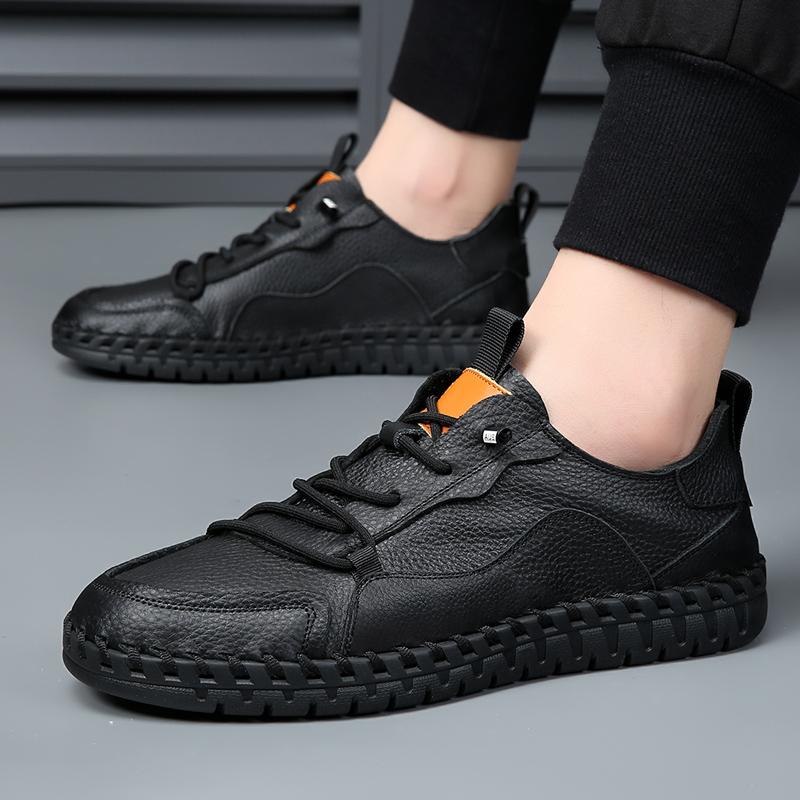 Trendy Men's Casual Leather Shoes Minimalist and Versatile Design Style Daily Office Outdoor Party Comfortable Walking Shoes