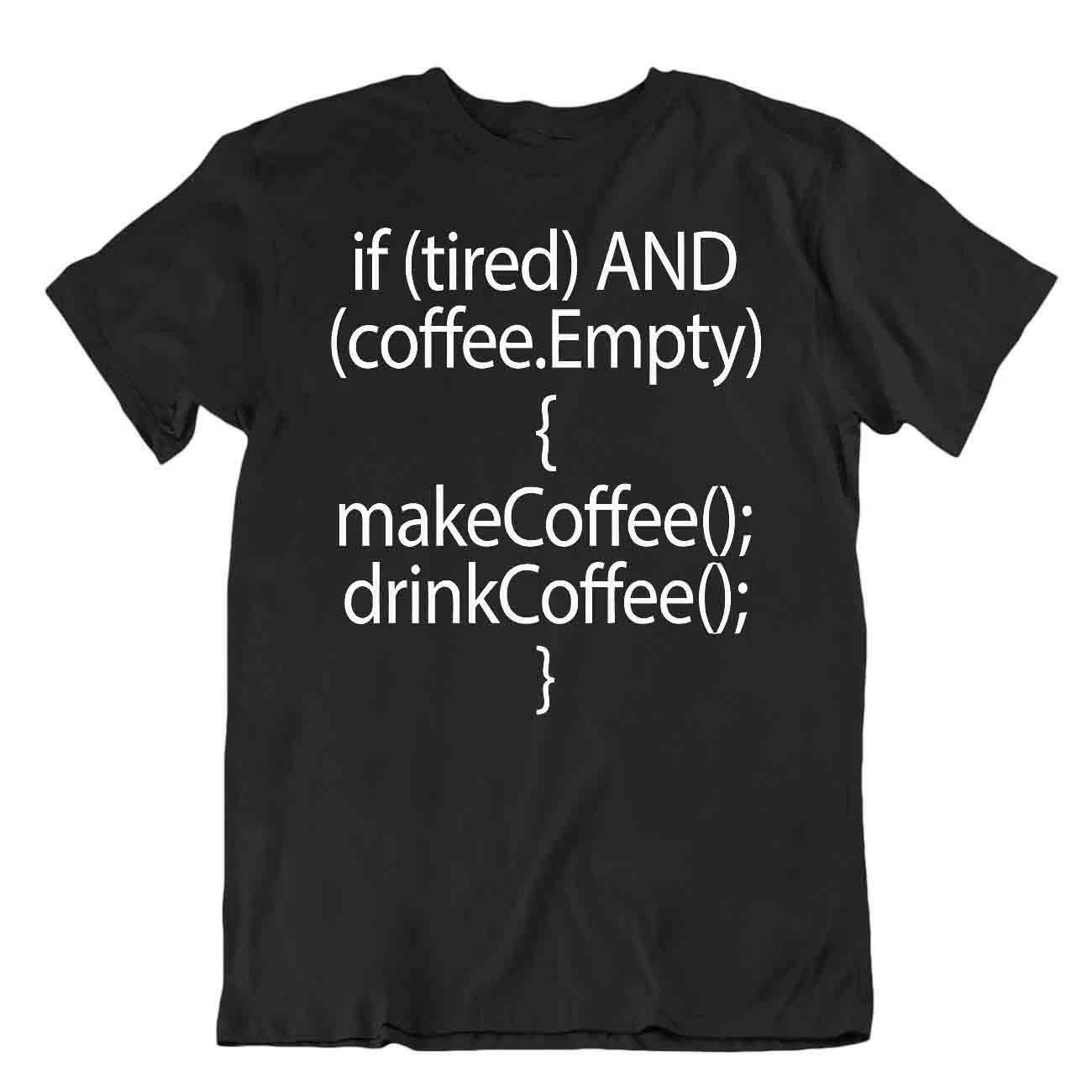 Make Dring Coffee Tshirt Code Tee Programmer T-SHIRT Computer SHIRT L