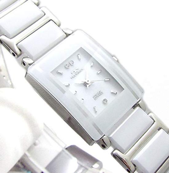 TECHNOS Ladies Watch Elegant Ceramic White Combi Heart Bracelet Set TSL906TW-SET [Item]