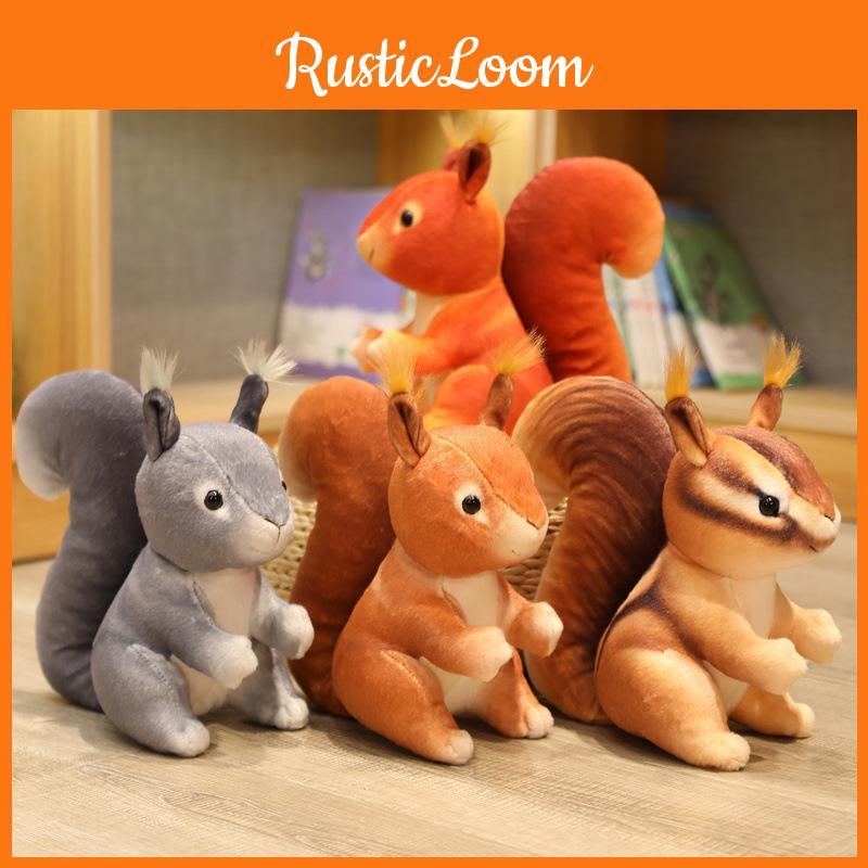 Plush Squirrel Cartoon Toy Cartoon Stuffed Doll  Decoration Kids Cute Gifts