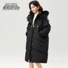 Xuezhongfei Women's Mid-length 90% Down Jacket with Faux Fur Hood