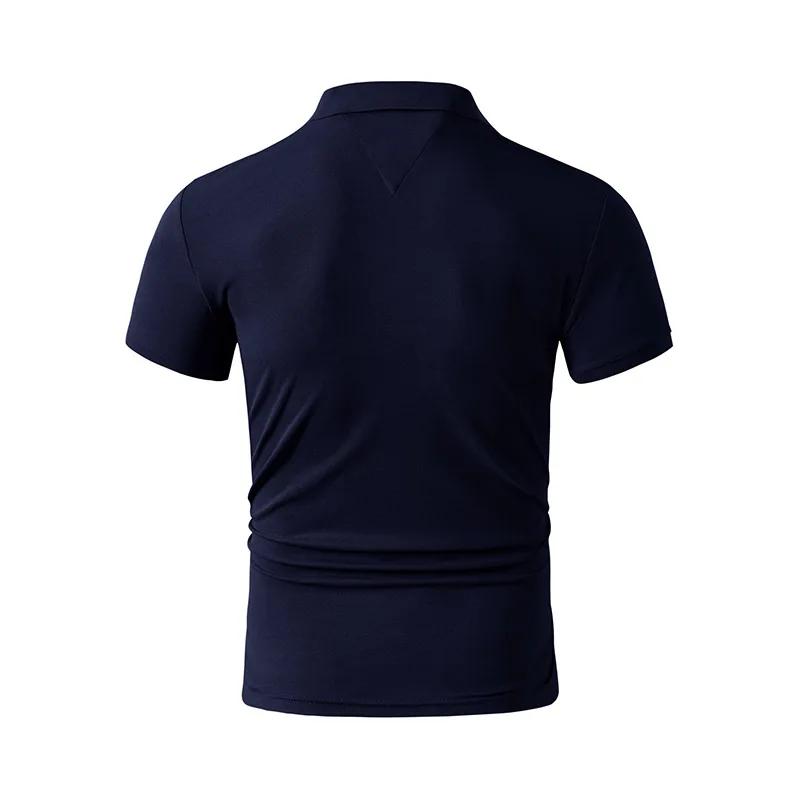 Nouveau Polo à Manches Courtes Brodé Décontracté et Tendance pour Homme Haut Haut de Gamme pour Affaires Été Confortable Polyvalent