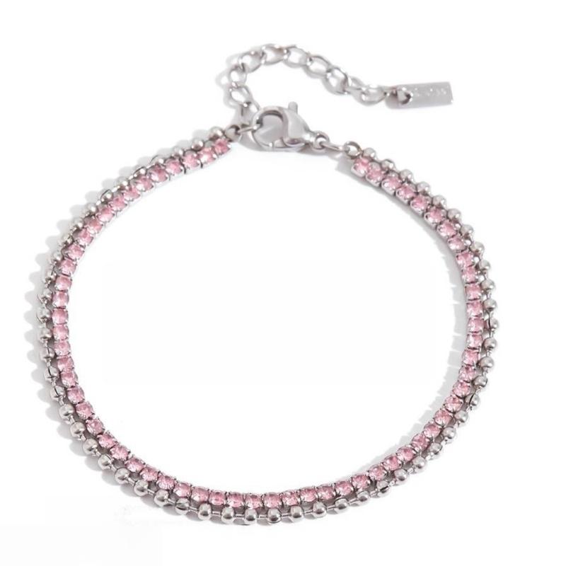 

Modern Stainless Steel Heart Paperclip Bracelet Adjustable Chain Link Design For Everyday Wear