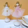 2023 Standing Pink Angel Doll Toy Wing Christmas Tree Hanging Pendant Ornaments Home Decoration Decor Xmas New Year Gift Navidad