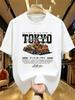 JYDXCreative Racing Printed Womens Round Neck Tshirt Summer Casual Short Sleeved Top Street Fashion Versatile
