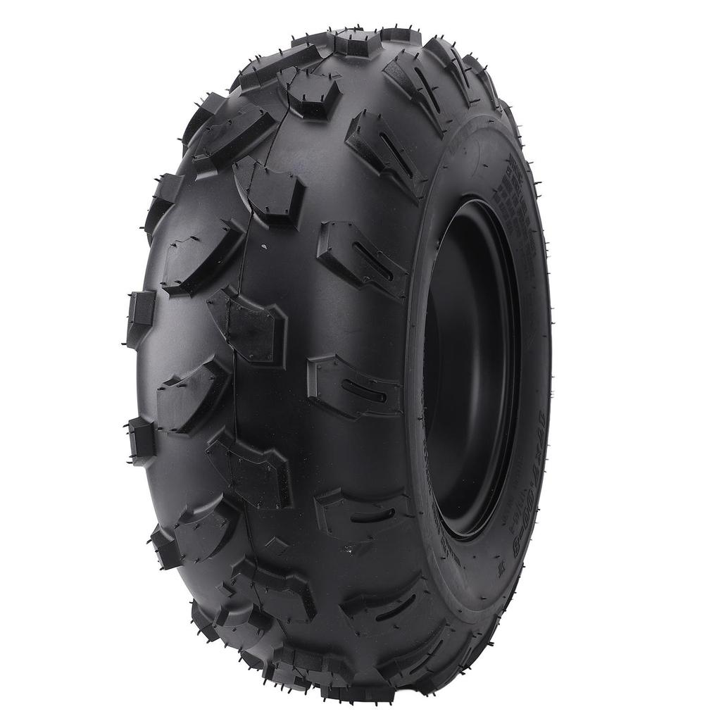 8in Rubber Vacuum Tire 17X7.00 8 17 7 8 Aluminum Alloy Rim Non Slip Textured Wheel Replacement for ATV Quad Off Road Go