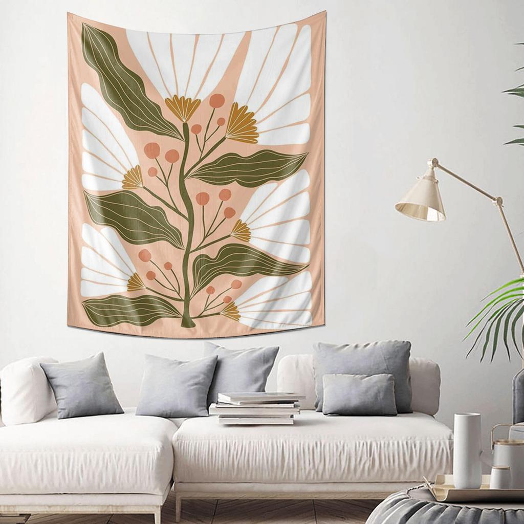 Elegant Floral Wall Hanging Modern Minimalist Decorative Wall Art Tapestry
