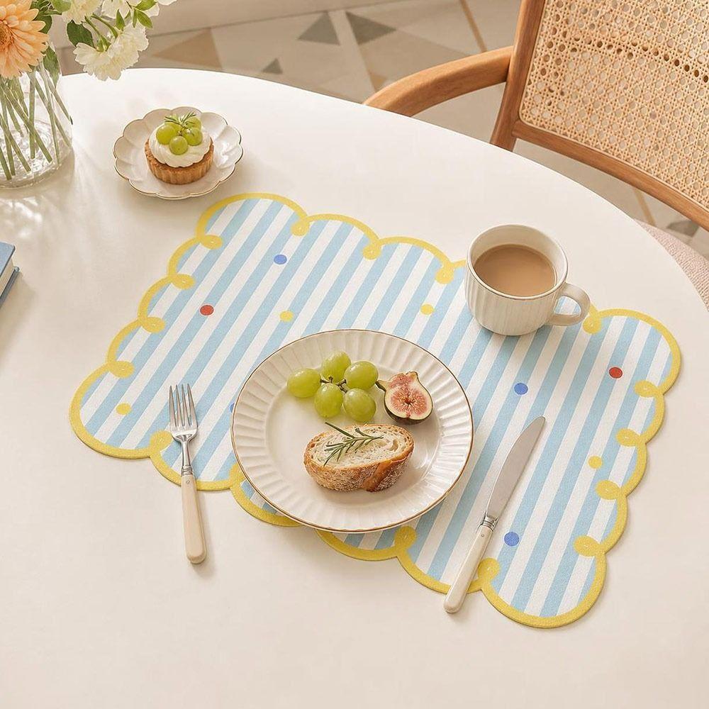 Irregular Wavy Edge Kitchen Countertop Pad Dopamine Water Absorbent Table Mat