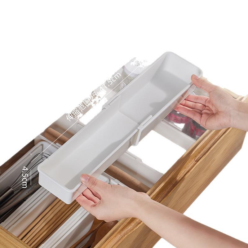 Retractable Kitchen Utensil Organizer: Cutlery, Chopsticks, and Bowl Divider Storage Box