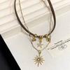 Stylish Sun and Moon Pendant Necklace Clavicle Chain Choker Necklaces Women's Charm Unique Jewelry Gift for Women