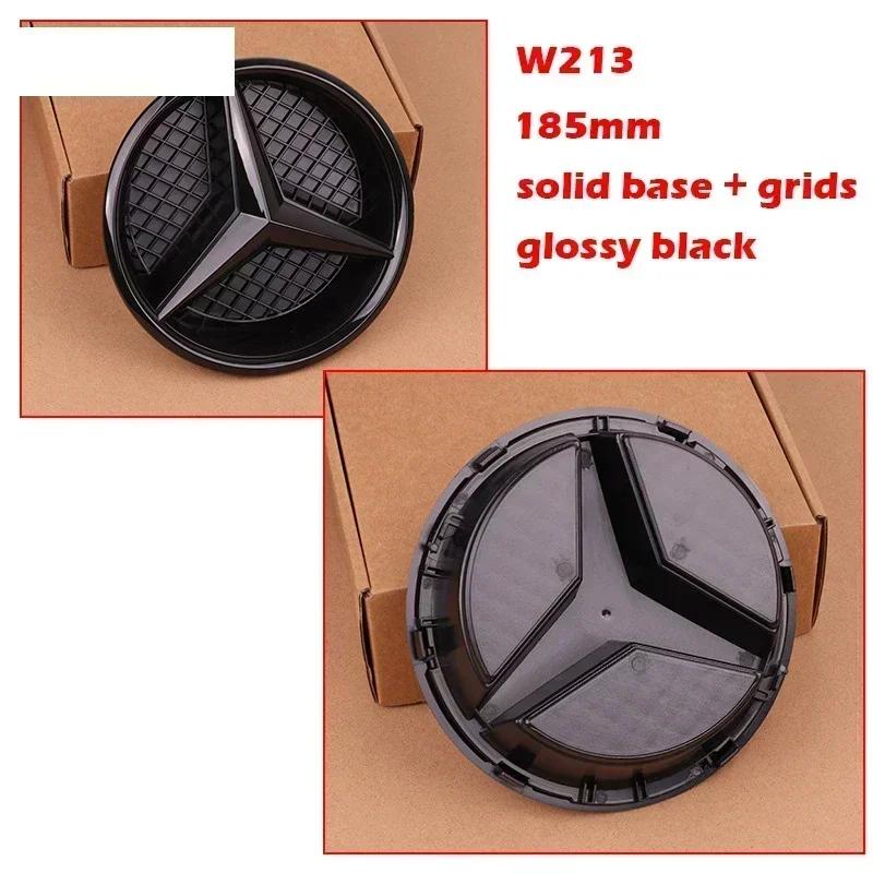 XBLVF1 For Mercedes Benz Hollow Out Grids ABS Front Grille Car Emblem 3D Star Badge for Mercedes Benz W204 W205 W213 X253 W166 Etc. Chr
