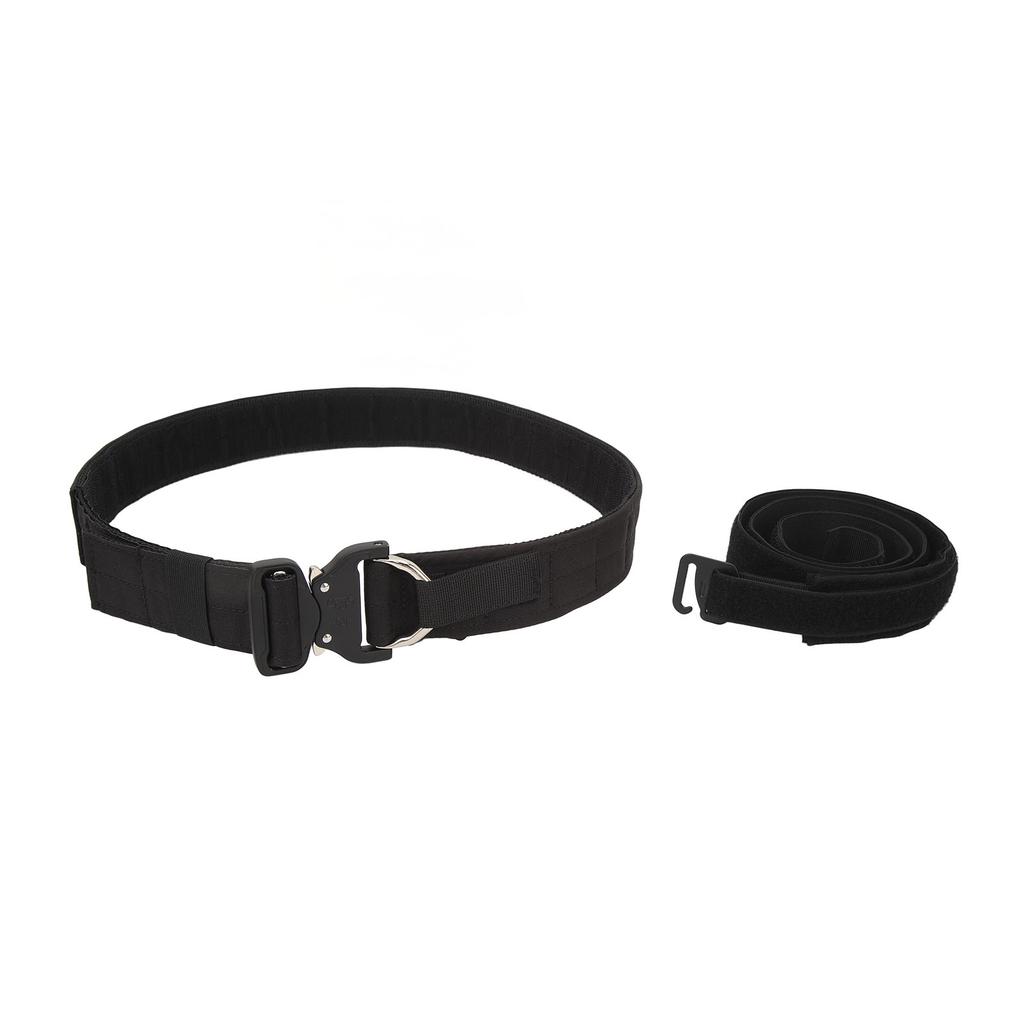 Combat Belt Battle Belt Quick Release 2 Layer Metal Buckle Hook and Loop Multifunctional Rigger Belt for Outdoor Work