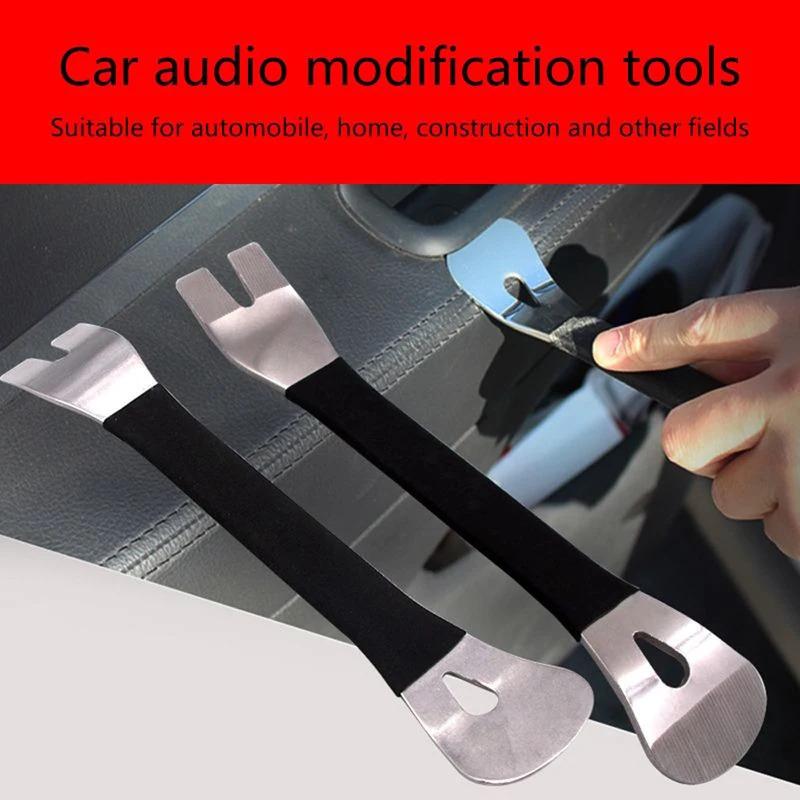6Pcs Portable Auto Door Clip Trim Removal Tool Set for Car Dashboard Panel Repair Metal Pry