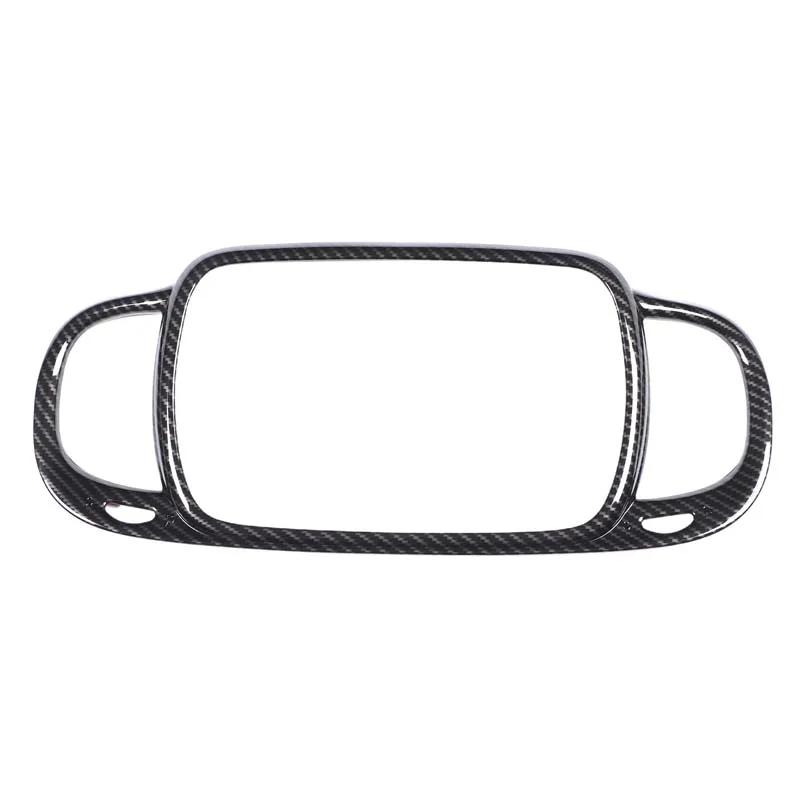 For Fiat 500 Abarth 595 695 2016-2024 ABS Carbon Fiber Car Center Control Air Outlet Frame Decorative Panel Interior Accessories carbon fiber pattern