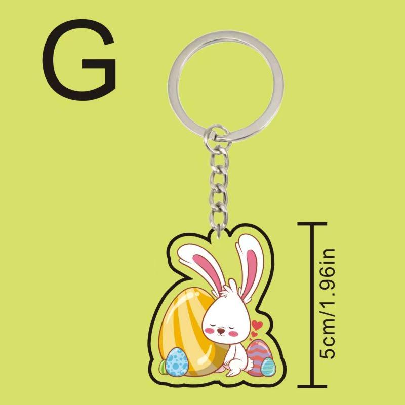 Easter Bunny & Colored Egg Keychain Pendant - Cute, Personalized Decoration