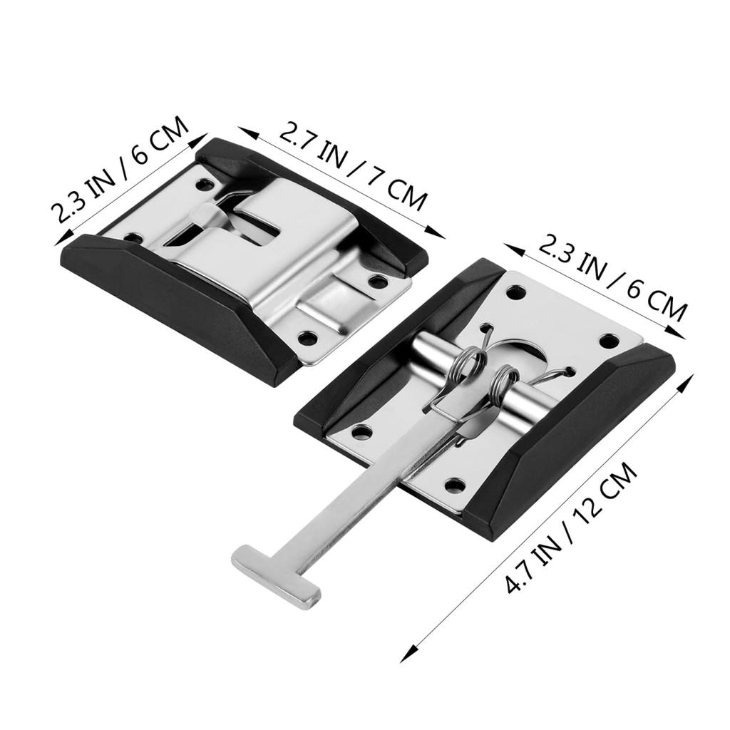 VORCOOL 1 Pair Metal T Style Entry Door Catch Stainless Steel Holder for RV