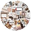 10/30/50pcs Coffee Addict Graffiti Stickers Cartoon Cafe Drink Decals Waterproof DIY Water Bottle Luggage Phone Sticker Packing