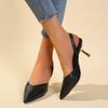2026 Size 35-43 Pointed Toe Small Size Thin Heeled High Heeled Black Open Toe Summer Shoes For Women Sandals