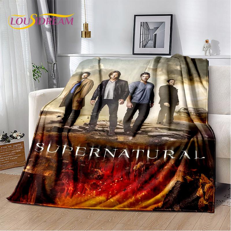 3D SPN Supernatural Sign Dean Sam Blanket,Soft Throw Blanket for Home Bedroom Bed Sofa Picnic Travel Office Cover Child Gift