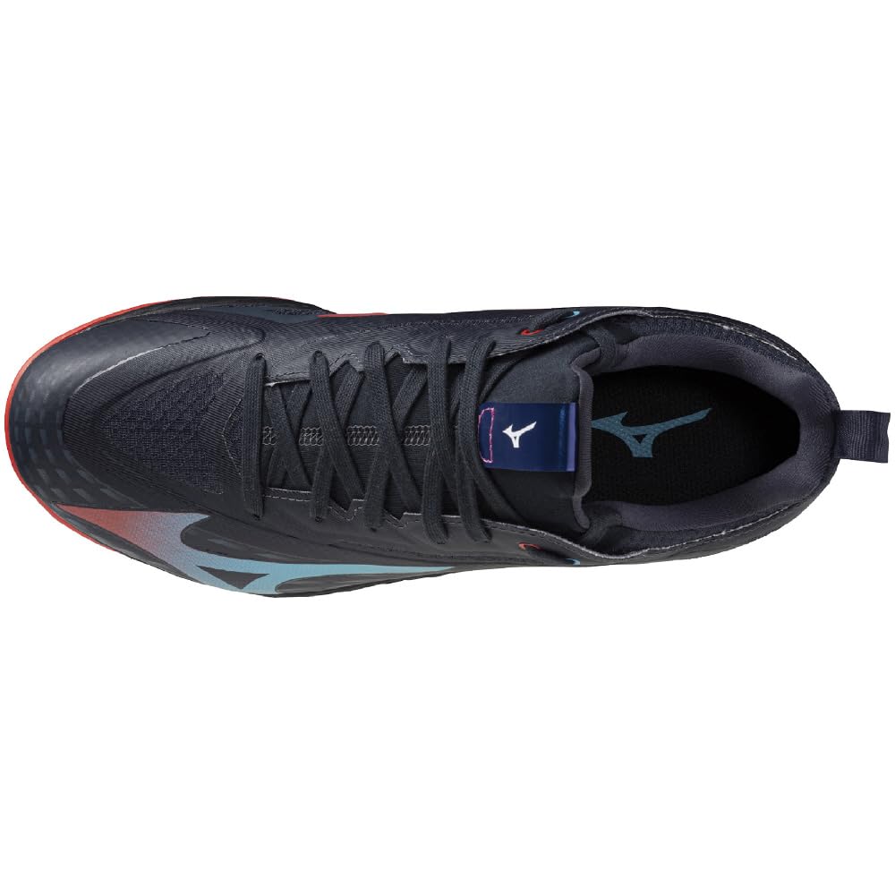 Mizuno Table Tennis Shoes Wave Drive Neo 4 Lightweight Cushioned Indoor Gym Dark Gray x Red x Blue cm 2E 24.5