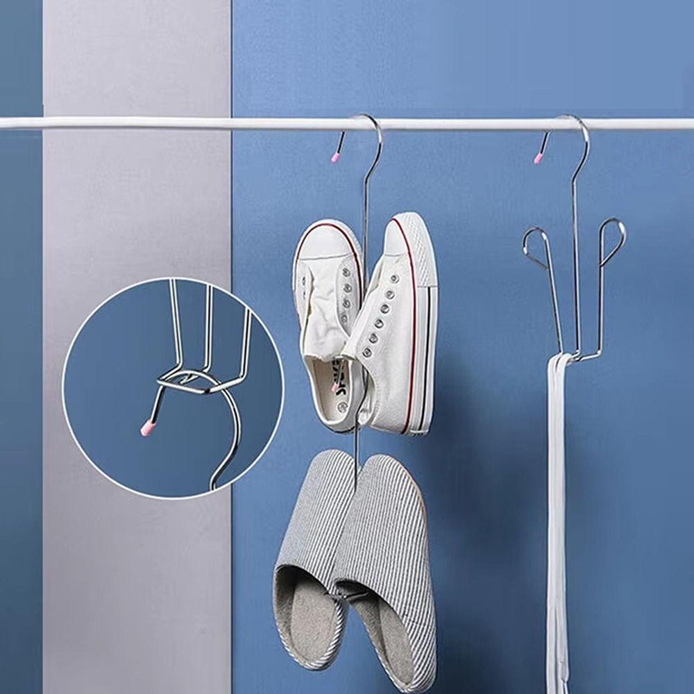 Hanging Shoe Drying Rack Stainless Steel Drying Shoe Hook Portable Shoe Rack