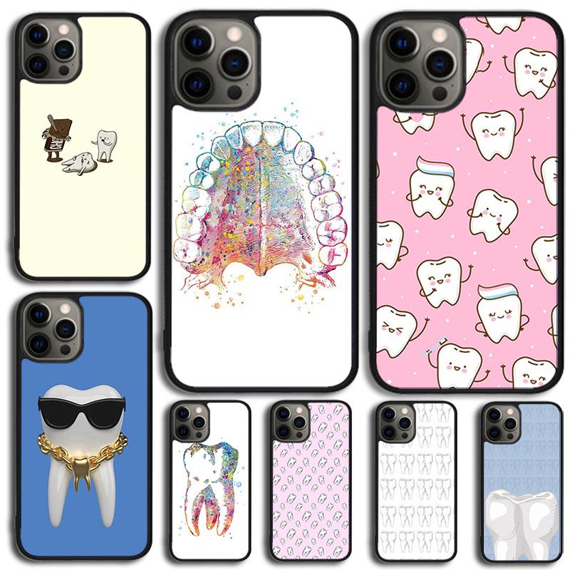 Dentist Tooth Pattern Phone Case For Apple iPhone 17 Air Pro Max Plus Coque For iPhone 17 Air 14 15 16 13 12 Max Cover