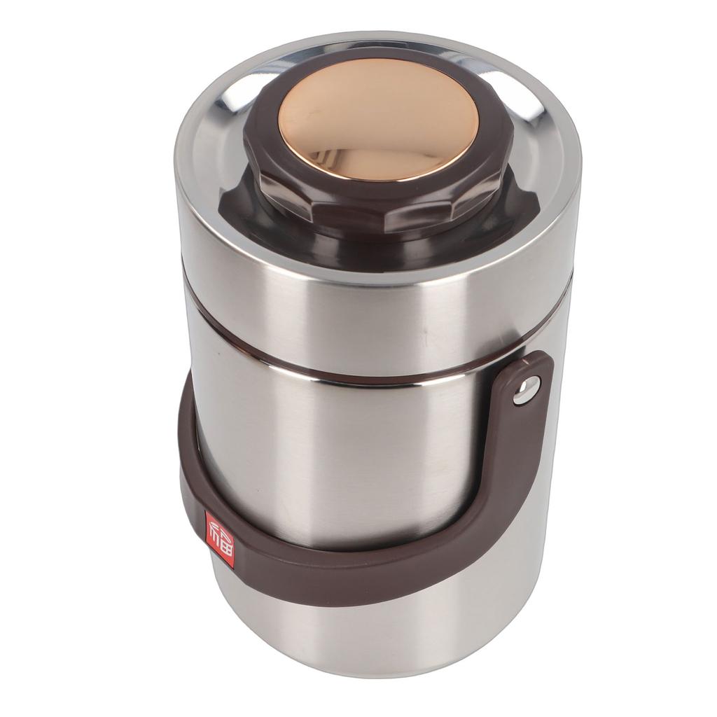 Caixa de Almoço Térmica a Vácuo de Aço Inoxidável 304 de 2000ml Portátil Barril Térmico a Vácuo de 3 Camadas Cor Aço Inoxidável