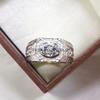 Moissanite Oval Cut Gemstone With 925 Sterling Silver Ring For Men's #B312 JL375681966035