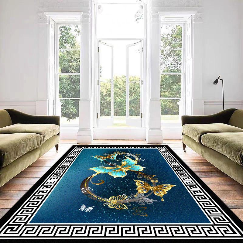 Modern 3D Luxury Decorative Rug for Living Room Large Size Easy Cleaning Room Decor Lounge Carpet Soft Non-slip Mat for Kids