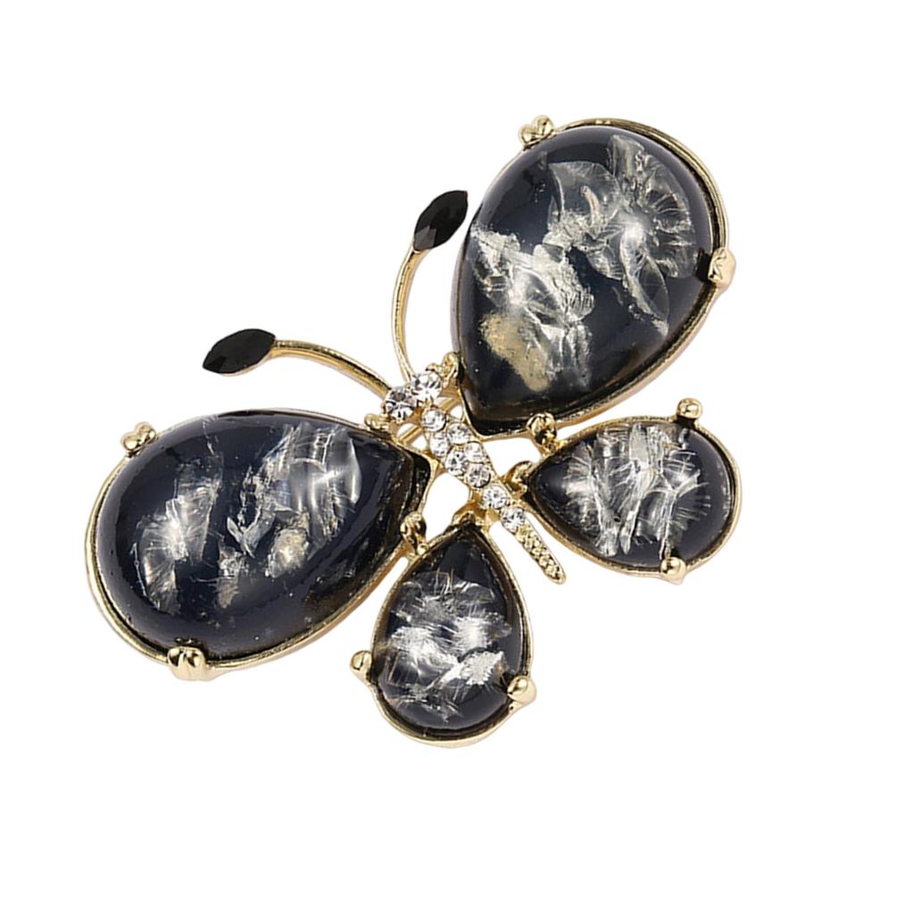 Elegant Christmas Crystal Butterfly Brooch For Women Party Dress Accessories Sparkling Lapel Pin Jewelry Gift