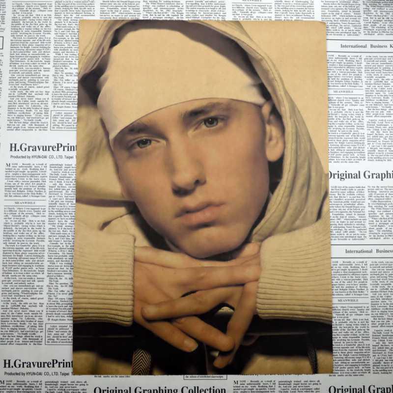 Eminem Retro Punk Poster - Kostenloser Versand Dekorative Rock Sänger Kunst