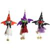 3PCS Halloween Party Decor Magic Broom Witch Doll Ghost Festival Hanging Pendants Happy Halloween Day 2025 Haunted House Favor