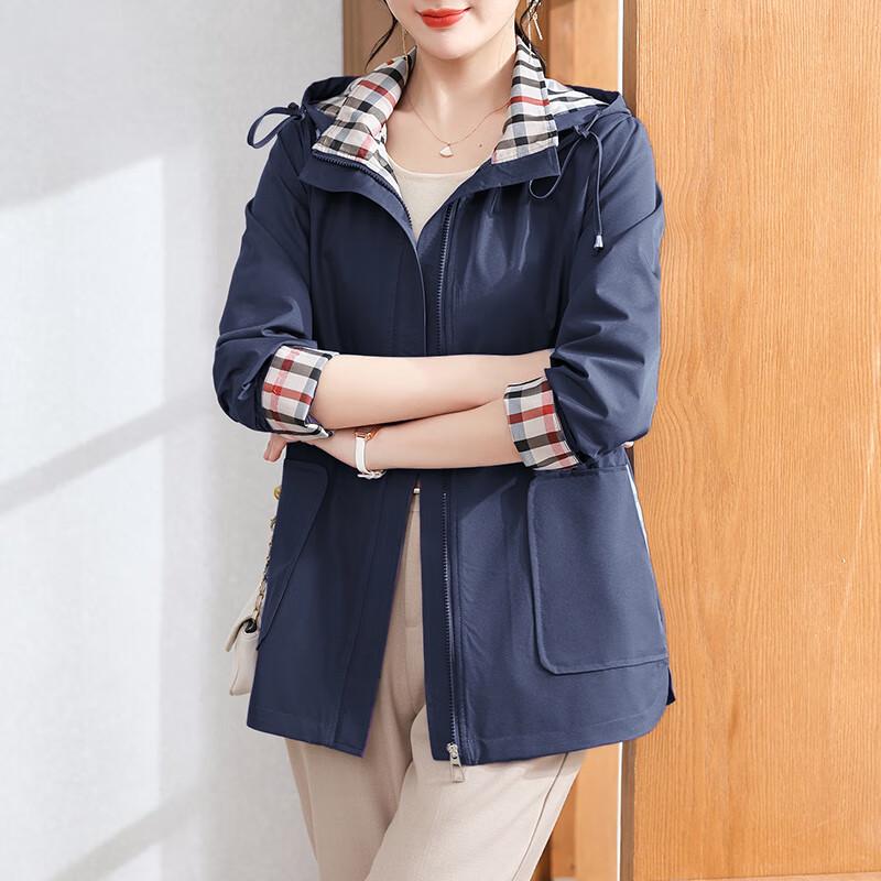 

XUEXI Женская осенняя куртка-ветровка с капюшоном 2025 2XL