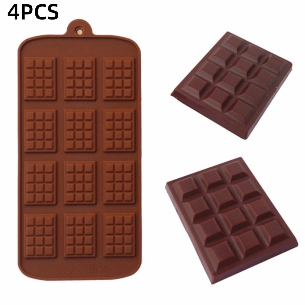 4pcs Silicone Chocolate Mold Non Stick Chocolate Baking Mold Non Stick Mold Set  Cake Decoration коричневый