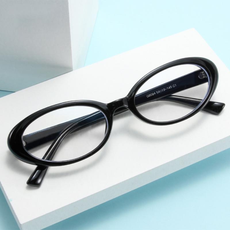 Kleine Fassung Blaulichtfilter Ovale Myopiegläser Rezeptbrille Damen Herren Optische Brille 0 -0.5 -0.75 Bis -6.0