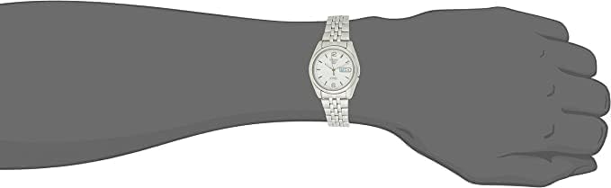 SEIKO 5 Overseas Seiko Five Automatic Watch with Silver Metal [Official Import] See-Through Back, Dial, Band, SNK385KC, Men's