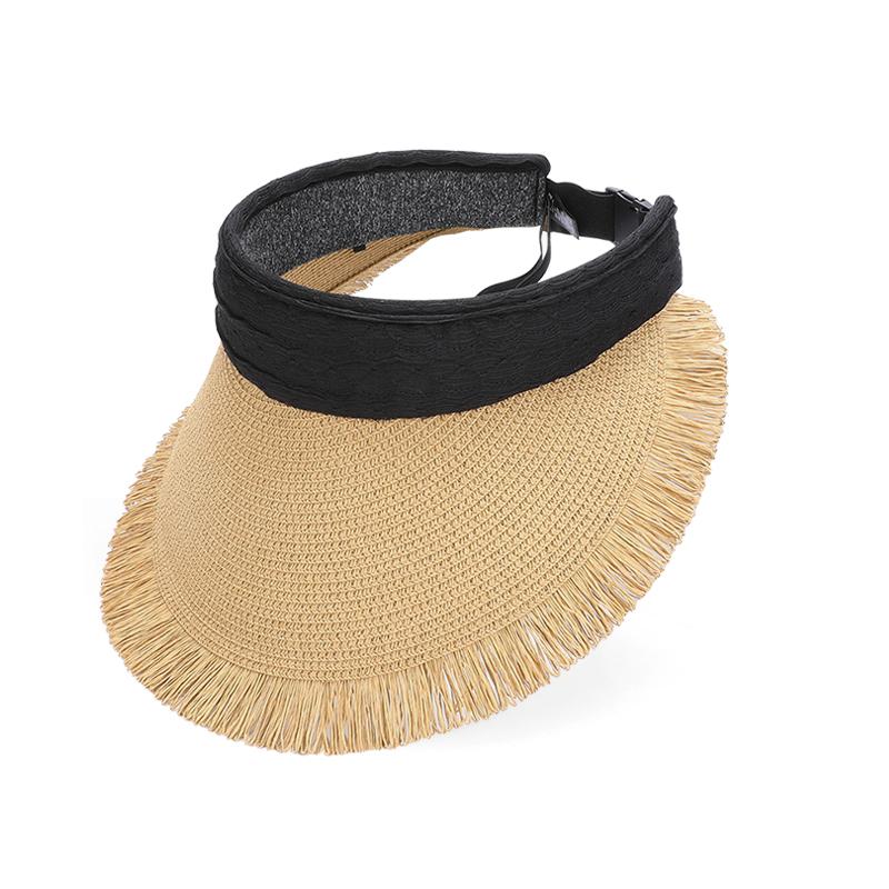 Summer Outdoor Vacation Sunshade Hat Women's Grass Weaving Large Eave Sky Top Hat Korean Edition Grass Hat