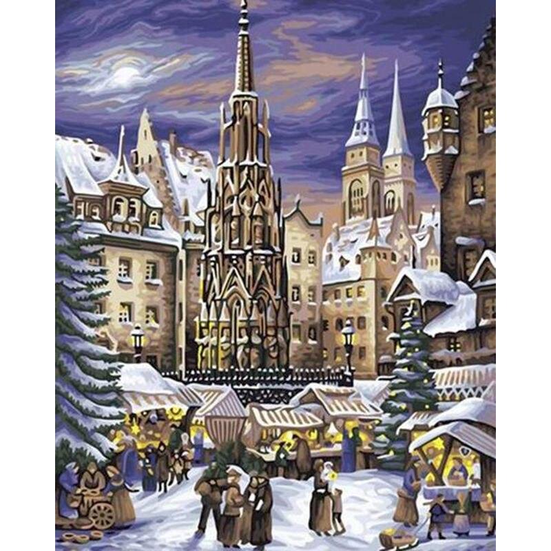 Diamond Painting City Building Cross Stitch Diamond Mosaic Landscape Picture Rhinestones New Arrivals Home Decor