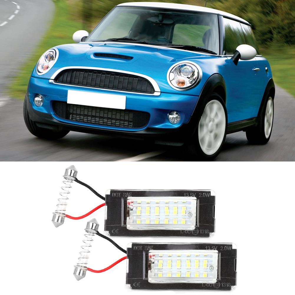 1 Pair 12V 18 SMD LEDs Number Plate License Panel Lights Fit for MINI Cooper R56 R57 R58 R59