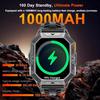 2025 New Men's Sports Smartwatch 1000mAh Ultra Durable GPS Tracker Compass 10ATM Waterproof Compass Bluetooth Call Smart Watch