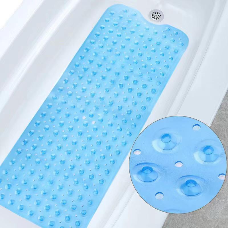 Bathtub Anti-Slip Shower Mat - Bathroom Foot Pad with Suction Cups to Prevent Falls