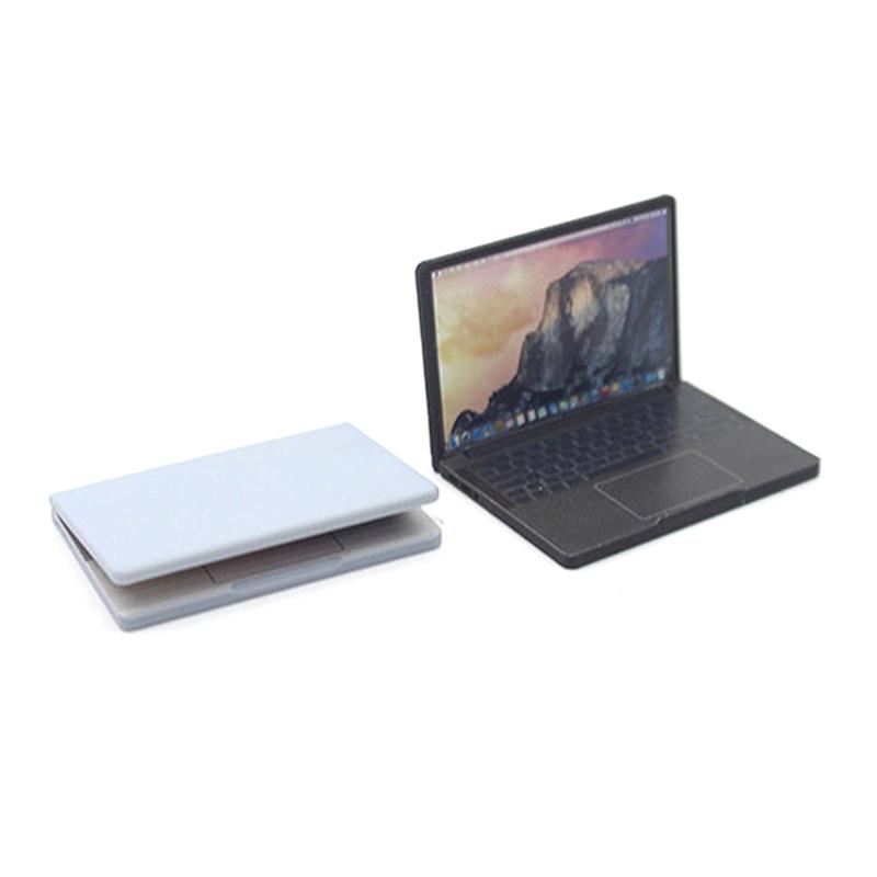 Cute Simulation 1:12 Mini Laptop Computer Dollhouse Miniature Alloy Crafts Dollhouse Decoration For Doll House DIY Accessories