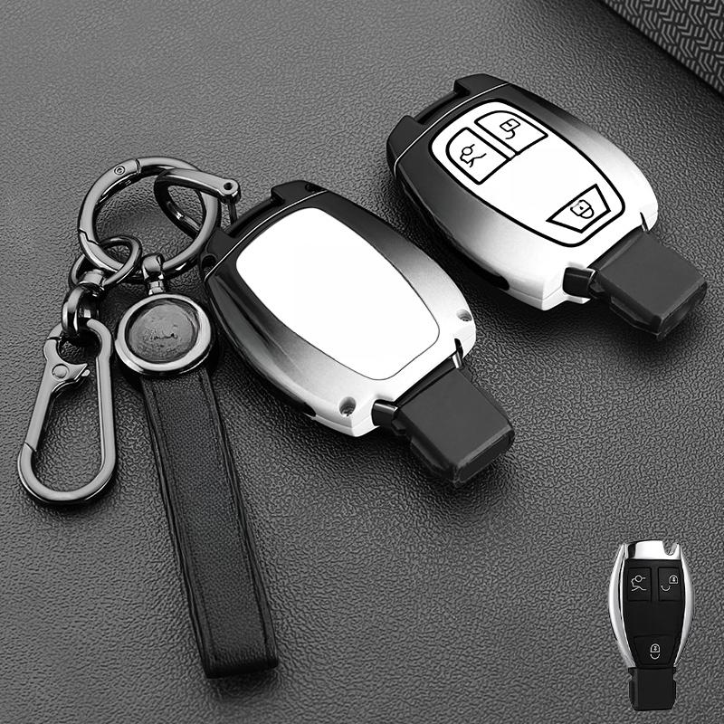 Car Key Case Cover Shell for Mercedes Benz C E S Class GLC W206 W223 W214 E300 C260 C300 S450 S500 S400 Fob Accessories