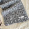 Luochi Women's Japanese Cable Knit Wool Scarf - Winter Warm & Versatile Neck Gaiter for Couples