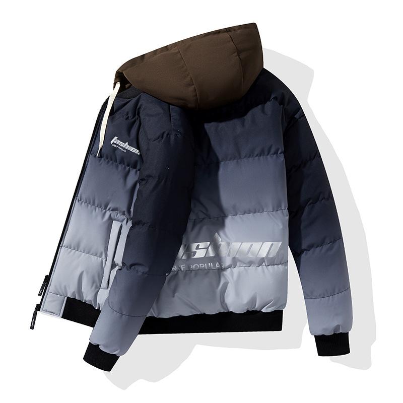 Double-sided Wearing The Street Trend in Autumn and Winter Men's Casual Loose Loose Loose Versatile Double Sided Wearing A Baseball Suit Cotton