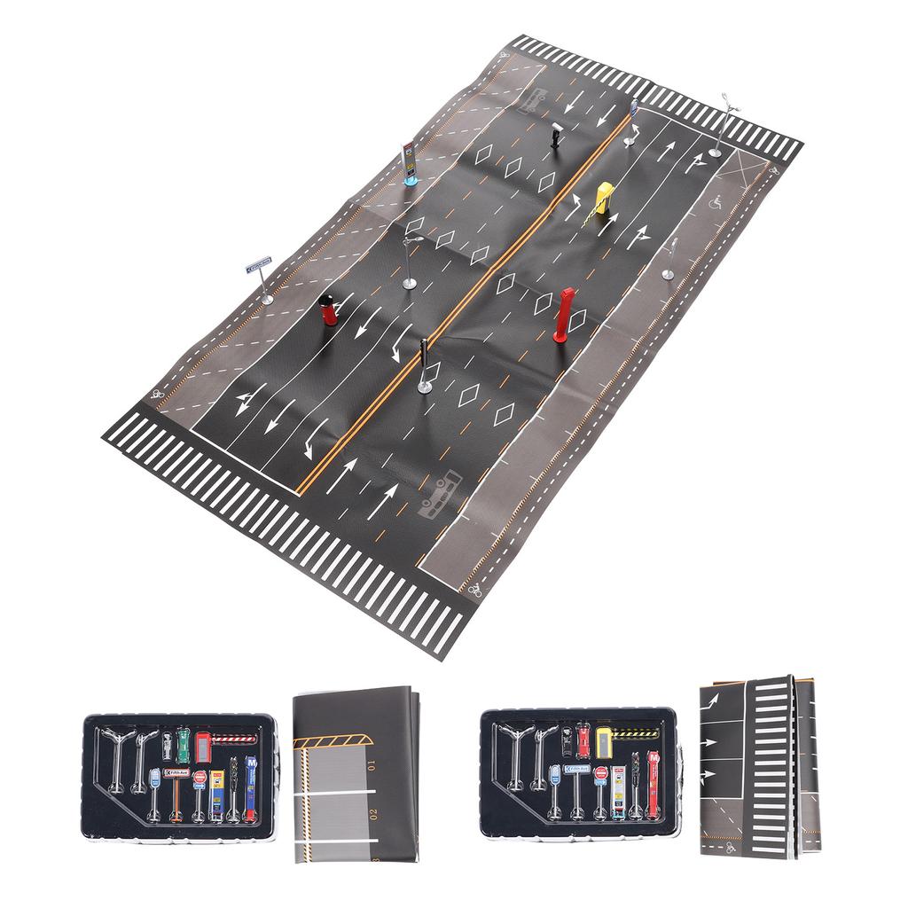 Miniature Traffic Road Model Toy Lifelike Educational Interactive Decorative Miniature Traffic Road