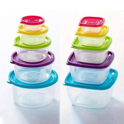 5Pcs Set Auslaufsichere Deckel Küche Organisatoren Lagerung Container Lebensmittel Lagerung Box Lebensmittel Versiegelt Box