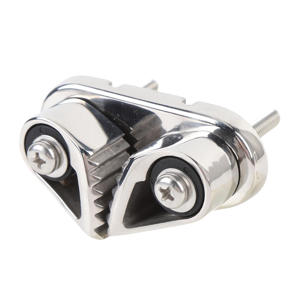 Stainless Steel Rope Clamp Cam Cleat Progressive Cam Tooth Boat Rope Cleat for Sailboat Kayak Canoe Dinghy