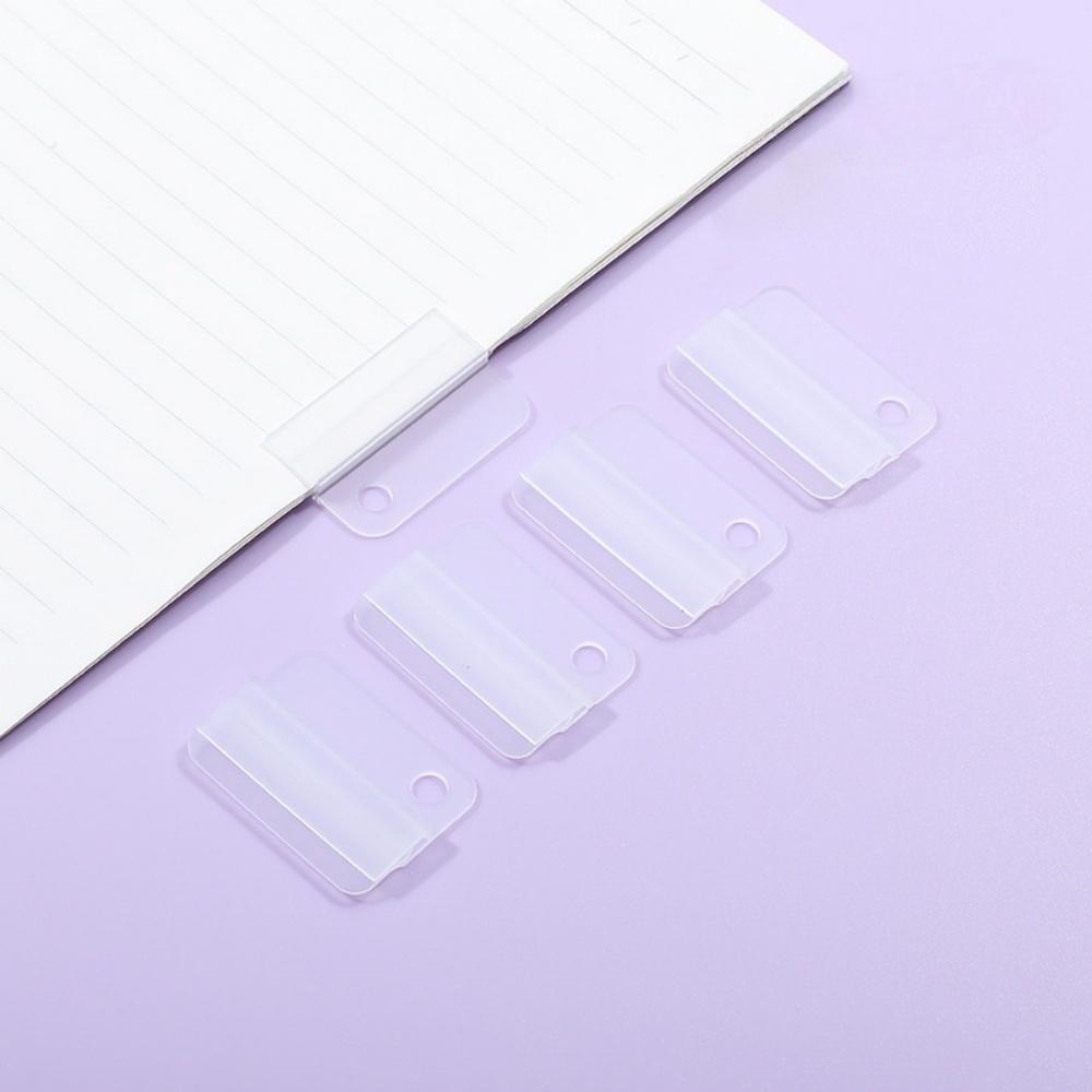 5pcs Plastic Index Clip Colorful Multi-function Bookmark Clip Transparent File Classification File Classification Clamp